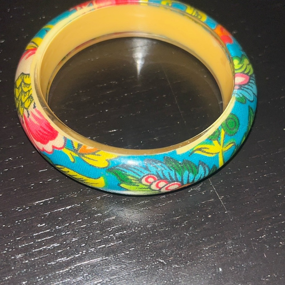Floral Multicolor Bangle Bracelet